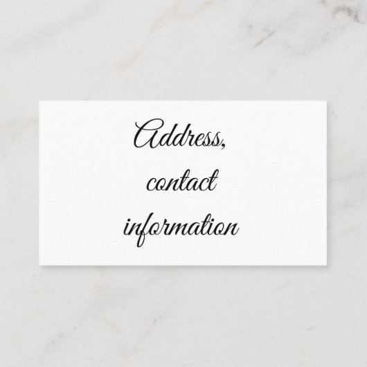 Jugendstil Visitenkarte (Rückseite)