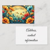 Jugendstil Visitenkarte (Vorne/Hinten)