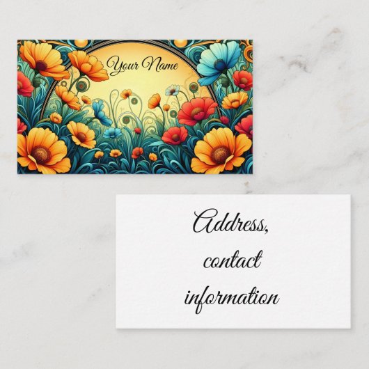 Jugendstil Visitenkarte (Vorne/Hinten)