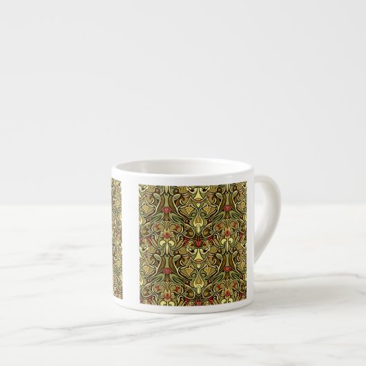Jugendstil-Wallpaper Espresso Tasse (Vorderseite Rechts)