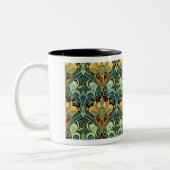 Jugendstil-Wallpaper Zwei-Tone-Tasse, 11 oz Zweifarbige Tasse (Links)