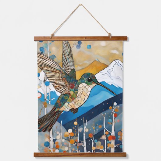 Jugendstil Wandteppich Mit Holzrahmen (Vorderseite)