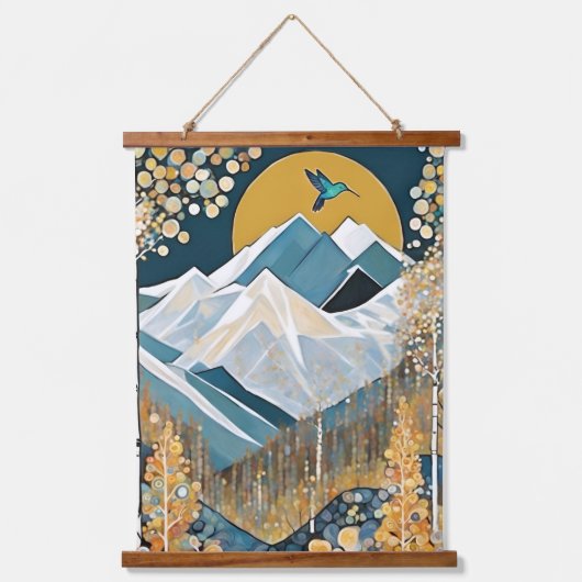 Jugendstil Wandteppich Mit Holzrahmen (Vorderseite 2)