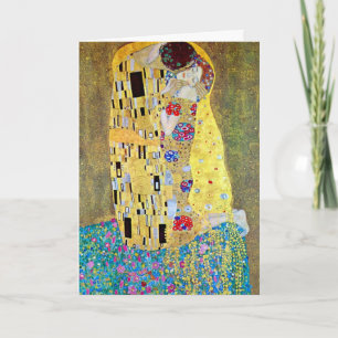 Jugendstil-Weihnachten, Der Kuss von Gustav Klimt Feiertagskarte