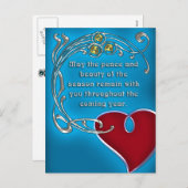 Jugendstil Weihnachten in Blau (Vorne/Hinten)