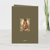 Jugendstil-Weihnachts-Nussknacker-Soldat Vintage S Karte (Rückseite)