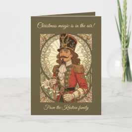 Jugendstil-Weihnachts-Nussknacker-Soldat Vintage S Karte