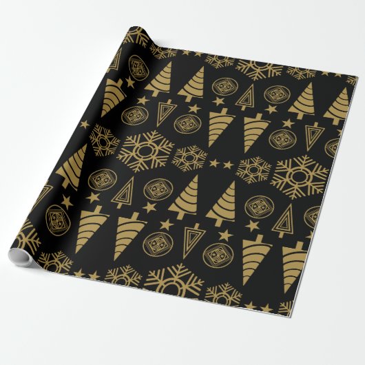 Jugendstil-Weihnachtsdekoration Geschenkpapier (Ungerollt)
