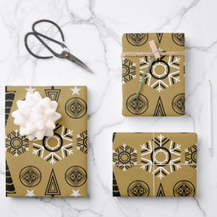 Jugendstil-Weihnachtsdekoration Geschenkpapier Set