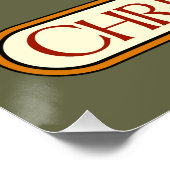 Jugendstil Weihnachtsfrau Rose Poster (Ecke)