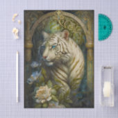 Jugendstil Weißer Tiger Seidenpapier (Handwerk)