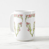 Jugendstil Whimsical Blooms Kaffeetasse (Vorderseite Links)