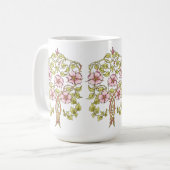 Jugendstil Whimsical Blooms Kaffeetasse (Vorderseite Links)