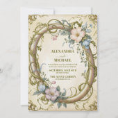 Jugendstil-Wildblume Einladung (Vorderseite)