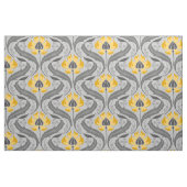Jugendstil-Wildblumen, Gelb und Grau Stoff (Fat Quarter (45,7 x 55,9 cm))