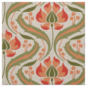 Jugendstil-Wildblumen, Persimmon Stoff (Muster)