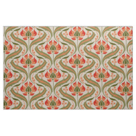 Jugendstil-Wildblumen, Persimmon Stoff