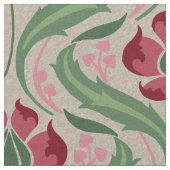 Jugendstil-Wildblumen, rosa Stoff (Nahaufnahme)