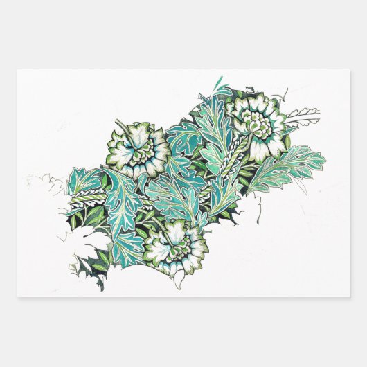 Jugendstil-William morris-Anenie Geschenkpapier Set (Vorderseite)