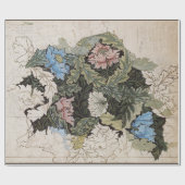 Jugendstil-William-Morris-Blumenmuster-Skizze Geschenkpapier (Flach)