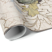 Jugendstil-William-Morris-Blumenmuster-Skizze Geschenkpapier (Rolleneckpunkt)