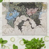 Jugendstil-William-Morris-Blumenmuster-Skizze Geschirrtuch (Gefaltet)