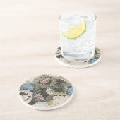 Jugendstil-William-Morris-Blumenmuster-Skizze Getränkeuntersetzer (Seite)