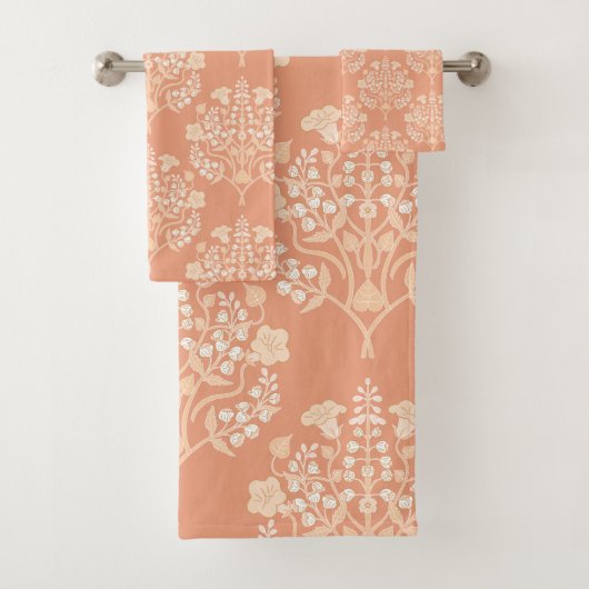 Jugendstil William-Morris Muster Badhandtuch Set (Insitu)