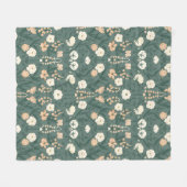 Jugendstil William-Morris Muster Fleecedecke (Vorderseite (Horizontal))