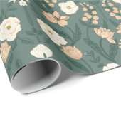 Jugendstil William-Morris Muster Geschenkpapier (Rolleneckpunkt)