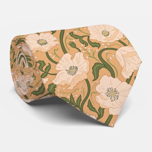 Jugendstil William-Morris Muster Krawatte (Gerollt)