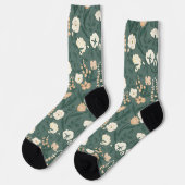 Jugendstil William-Morris Muster Socken (Linkes Detail)
