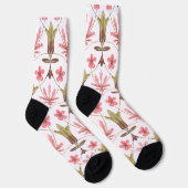 Jugendstil William-Morris Muster Socken (Rechts)