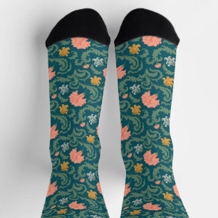 Jugendstil William-Morris Muster Socken