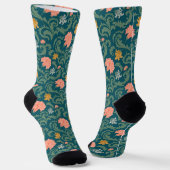 Jugendstil William-Morris Muster Socken (Gewinkelt)