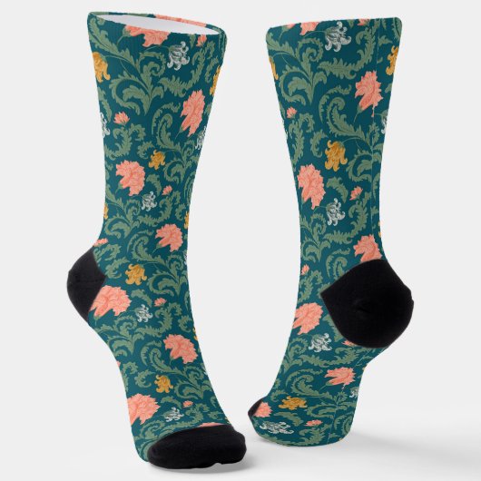 Jugendstil William-Morris Muster Socken (Gewinkelt)