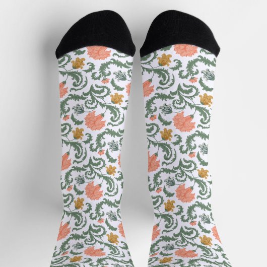 Jugendstil William-Morris-Muster Socken (Oben)