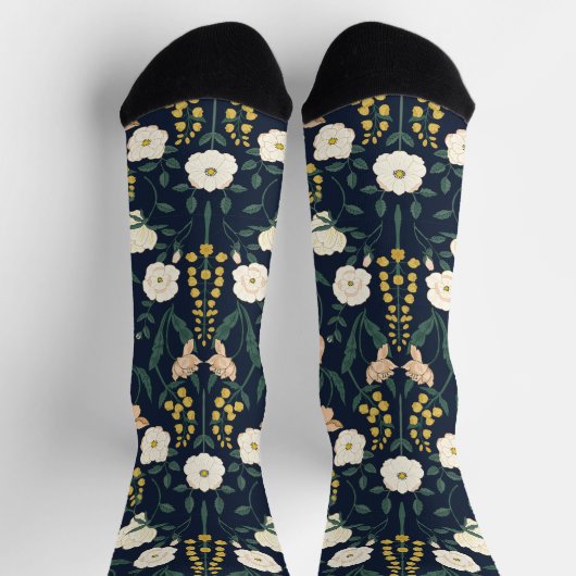 Jugendstil William-Morris Muster Socken (Oben)