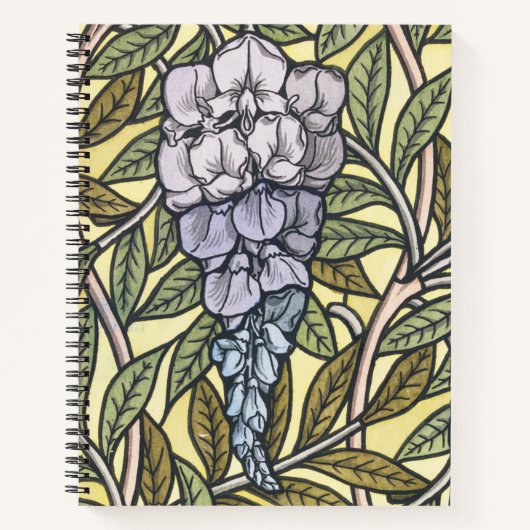 Jugendstil-Wisteria-Blumenmuster   Notizblock (Vorderseite)