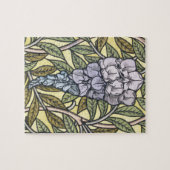 Jugendstil Wisteria-Blumenmuster   Puzzle (Horizontal)