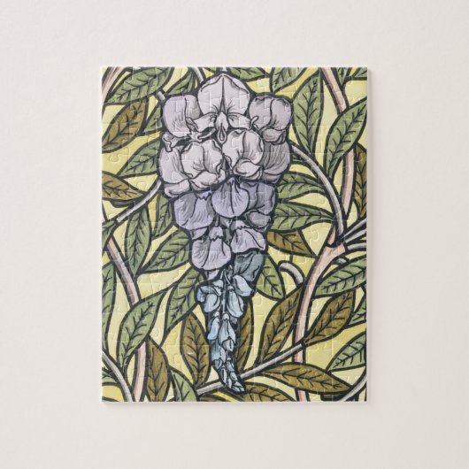 Jugendstil Wisteria-Blumenmuster   Puzzle (Vertikal)
