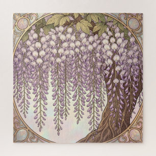 Jugendstil Wisteria Floral Goldrahmen Puzzle