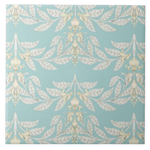 Jugendstil-Wisteria Muster weich türkis Fliese