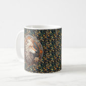 Jugendstil Wolf auf Efeu Kaffeetasse (Vorderseite Links)