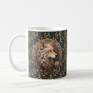 Jugendstil Wolf auf Efeu Kaffeetasse
