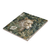 Jugendstil-Wolf in den Blättern Fliese (Seite)