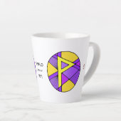 Jugendstil Wunjo Rune Latte Tasse - JOY! (Rechte Ecke)