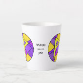 Jugendstil Wunjo Rune Latte Tasse - JOY! (Vorderseite)