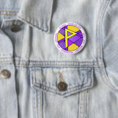 Jugendstil Wunjo-Runen-Button - FREUDE! Button (Beispiel)