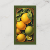 Jugendstil-Zitronen-Lime Visitenkarte (Vorderseite)